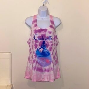 NWT Junior’s Disney Princess Cinderella Silhouette Tie-Dye Tank Top